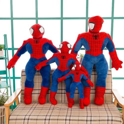 Disney Marvel The Avengers Spiderman Cartoon Stuffed Doll Ottoman Plush Toy Child Boy Cloth Doll Pillow Girl Kid Gift decoration