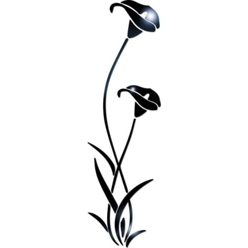 Flower Wall Stickers DIY Childrens Bedroom Living Room Kitchen Detachable Waterproof Art Wallpaper Decoration