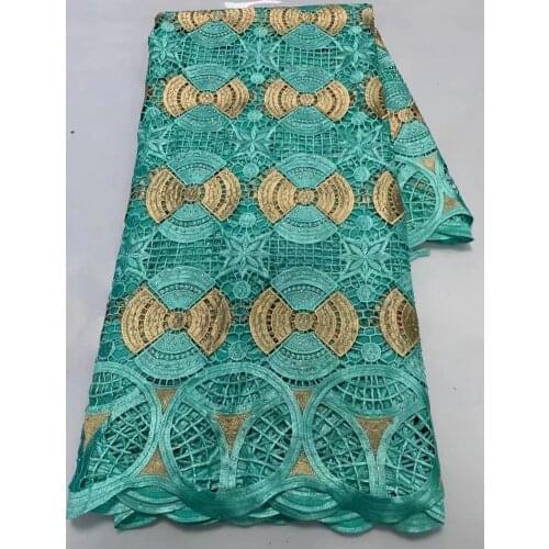 2021 Latest African Guipure Cord Lace Embroiderey French Mesh Tulle Lace Fabric High Quality Nigerian Lace Fabrics For Dress