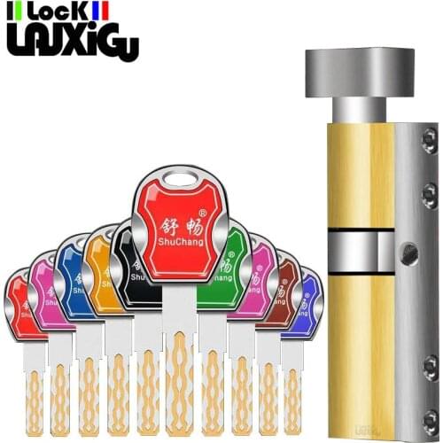 Common standard lock cylinders, cylinder locks for entry doors,key locks.outdoor door locks,Cylinder door lock 10 colorful keys
