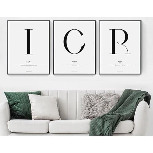 Posters and Prints for Living Room Wall Painting Quote Words Nordic Art Home Decor Nordic Canvas Painting Wall Art Kids Bedroom