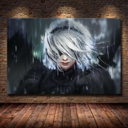 Game of NieR: Automata Fight Game Girl Japan Anime Canvas Painting Posters And Prints Wall Pictures For Living Room Decoration H