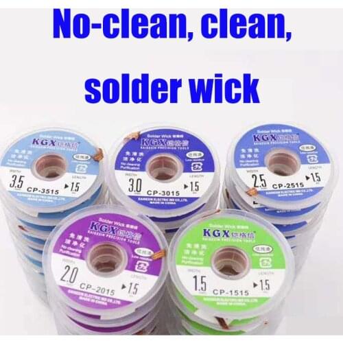 KGX 1.5/2.0/2.5/3.0/3.5mm Solder Wick Remover Desoldering Wire Desoldering Braid BGA Soldering Suction wire 10pcs/lot