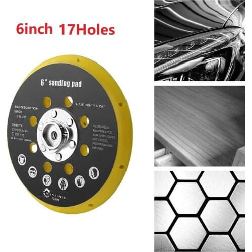17 Holes 6'' Sanding Pad Sander Backing Pad Compatible With Festool RO1 For BO6030 BO6040 Metalworking Accessories
