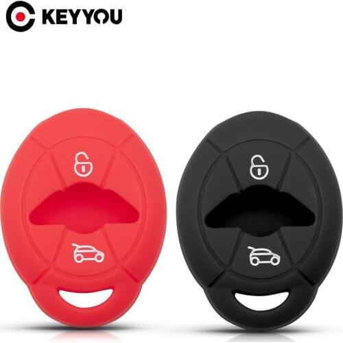 KEYYOU Silicone Key Skin Case Shell Fob Cover Set For BMW Mini Cooper S R50 R53 2 Buttons Remote Repair Protect Car Styling