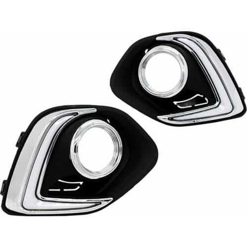 SELYNDE LED Daytime Running Light for Mitsubishi ASX 2013 2014 2015 COB Car Styling DRL with Amber Turn Signal Auto Fog Lamp