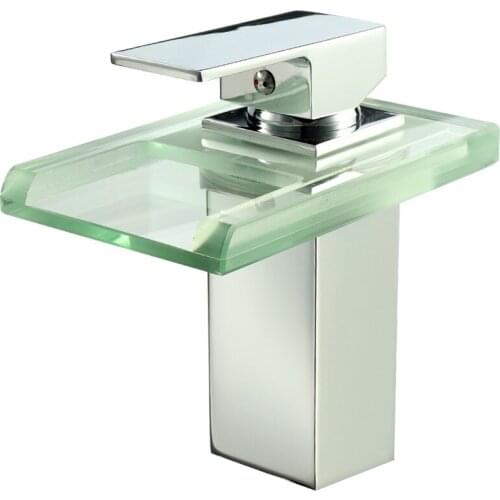 Power LED Bathroom Basin Water Faucet Hot and Cold Crane Basin Tap Waterfall Faucets