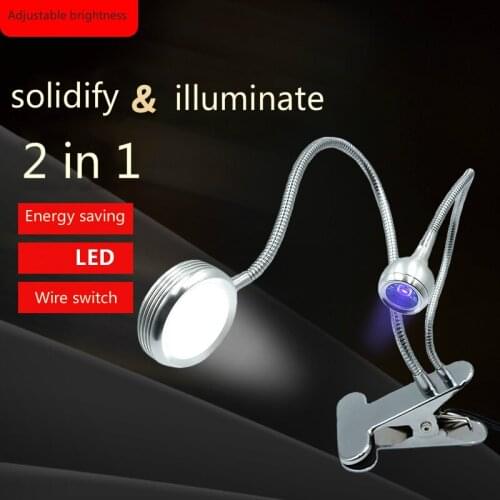 Phone repair Clip lighting table lamp led strong light UV glue curing light green oil curing purple light USB power supply