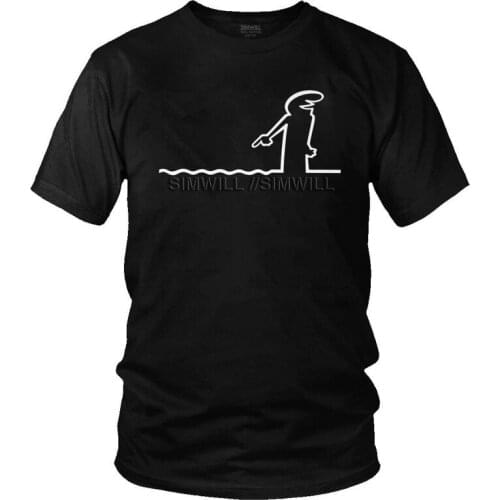 Funny La Linea Tshirts Men Cartoon Tees Top Cotton T Shirts Short Sleeve Animation Comedy T-shirts Gift Merch