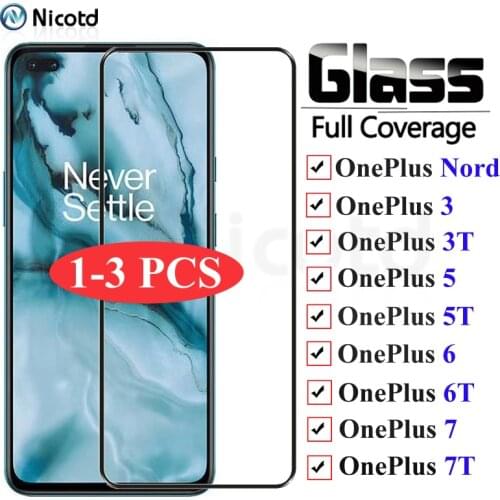 1-3PCS Protective Glass For OnePlus Nord Tempered Glass Screen Protector Film For Oneplus 7t 7 6t 6 5t 5 3t 3 Protective Glass