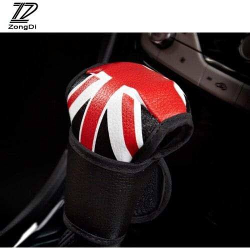 ZD 1pc New Car Leather gears Meter word flag Gear Shift Collars For BMW e46 e39 e90 VW polo Lada granta Mazda 3 6 accessories