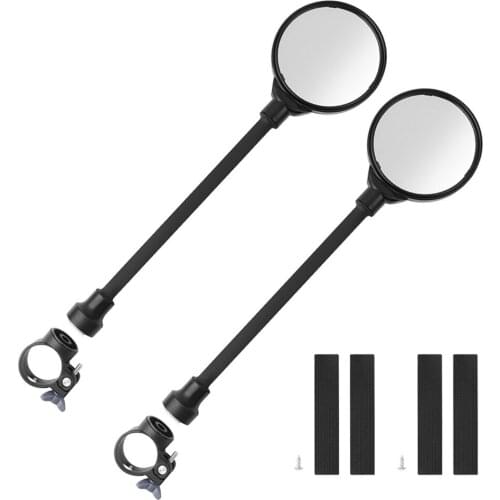1 Pair Bicycle Handlebar Rear View Mirror Wide Range Back Sight Reflector MTB Road Bike Adjustable 22-32mm Rearview Mirrors