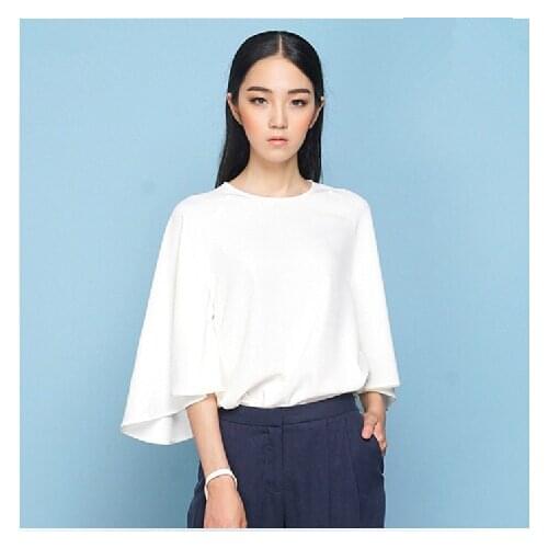 S-4XL plus size Ladies Summer Chiffon Blouses & shirts blusas Bat Sleeve blousas shirts,fashion vestidos,girls pink color shirts