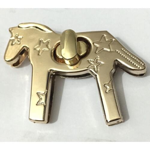 65x46 mm gold horse Purse lock gold twist purse turn lock clutch clock Turn Lock Fastner