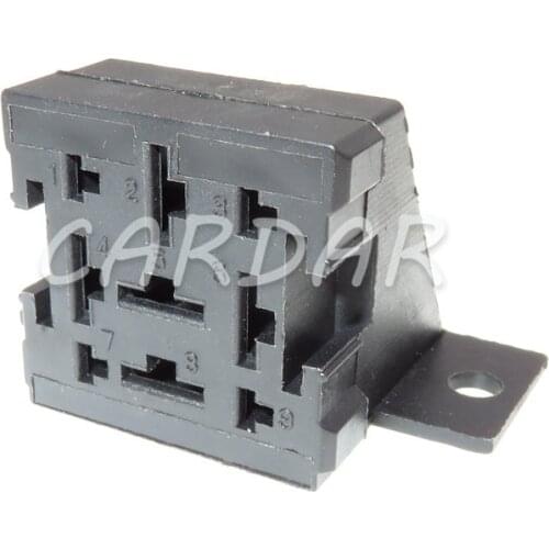 1 Set 9 Pin Automotive Relay Fuse Holder Connector Wire Socket With Terminals