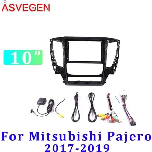 10" Car Radio Fascia Frame ForMitsubishi Pajero 2017-2019 Car Dvd Frame Install Panel Dash Mount Installation Dashboard