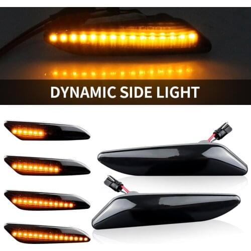 2Pcs LED Dynamic Side Marker Light Arrow Turn Signal Blinker Lamps For Alfa Romeo 156 147 / Fiat Tipo / Lancia Delta 3 Ypsilon