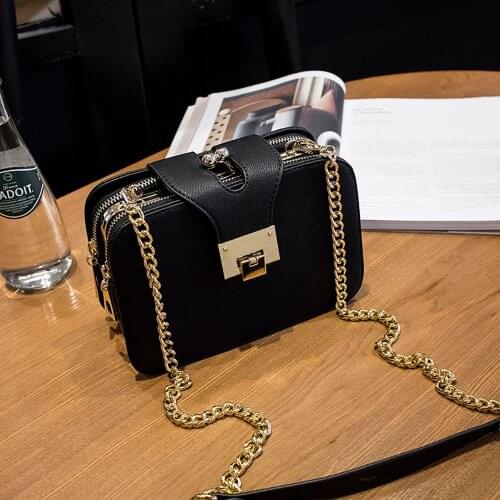 2019 Shoulder Bag with chain with flap Crossbody Bag Buckle hand bag for lady and girl
