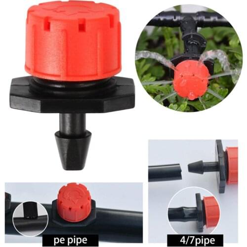 25pcs 4mm 8 hole RedSprinkler Garden Irrigation Micro Flow Dripper Drip Head Irrigation Sprinklers Adjustable Water Dripper Head