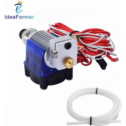 3D Printer V6 Bowder Extruder Remote 12/24V J-head Hot End with 1Meter PTFE Tube+Cooling Fan+Fan Bracket for 1.75/3.0mm Filament