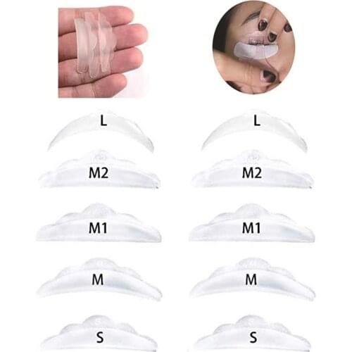 5 Pairs Silicone Eyelash Perm Pad Colorful Recycling Lashes Rods Shield Lifting 3D Eyelash Curler Accessories Applicator Tools