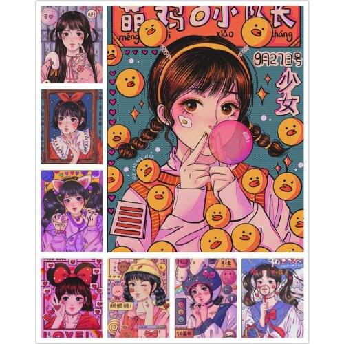 5D Diamond Painting Full Square/Round Cartoon Ghost Horse Girl Picture Rhinestone Embroidery Diy Home Decoration Gift