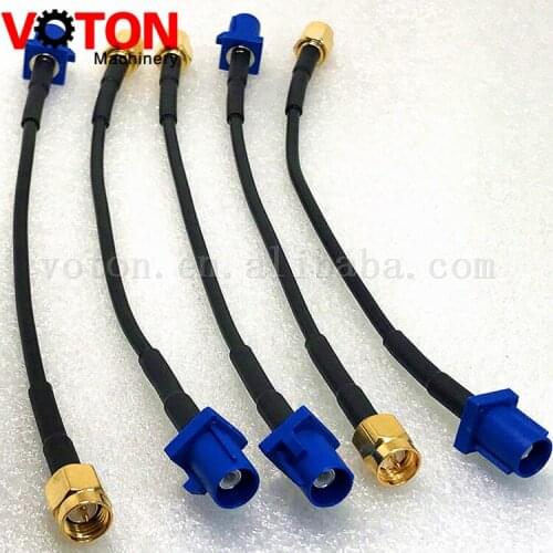 Free shipping 5 piece Car Cable assembly Fakra C to SMA male connector RG174 coaxial pigtail cable length 14cm