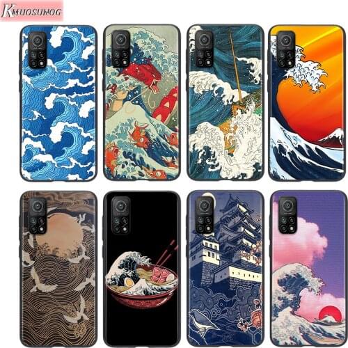 Japanese Wave Art For Xiaomi Mi POCO F1 F2 X2 M2 X3 C3 M3 NFC Pro 10 Ultra 10T Pro Lite Note 10 Pro 5 Phone Case