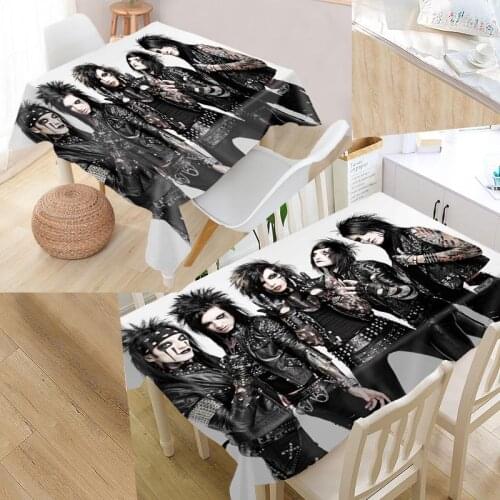 Black Veil Brides Custom Table Cloth Oxford Print Rectangular Waterproof Oilproof Table Cover Square Wedding Tablecloth P