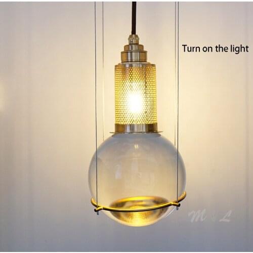 Deco maison luminaire glass living room restaurant industrial lamp hanging ceiling lamps