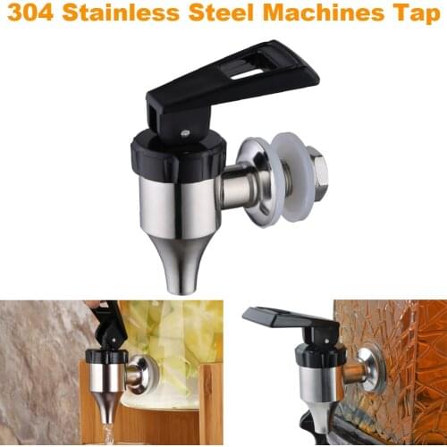 Beverage Dispenser Bottle Juice Upside Down Drinking Water Dispense Machine Switch for Gadget Party Home Bar Stainless Steel