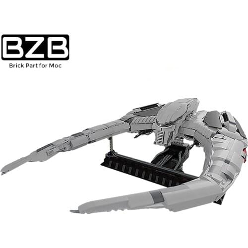 BZB MOC Brand New Star Space Series Battlestar Galactica MKII UCS Cylon Raider Building Block Model Kids Boys Creative Toys Gift