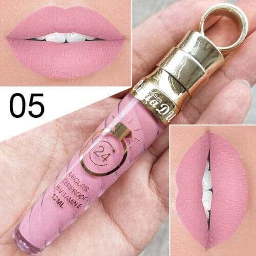 20 Colors Lipstick Waterproof Long Lasting Matte+Shimmer Mental Beauty Lip Gloss Nude Glitter Lip Gloss Beauty Red Lip Tint NEW