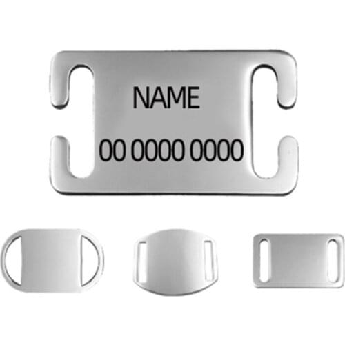 Customized stainless steel dog tag pet tag identity tag double hole titanium steel lettering anti-loss tag