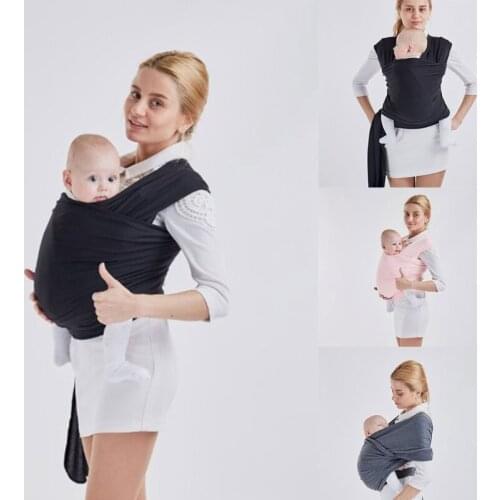 J60B Multifunctional Newborn Infant Sling Wrap Baby Stretchy Carrier Backpack Front Holding Shoulder Belt X-shaped