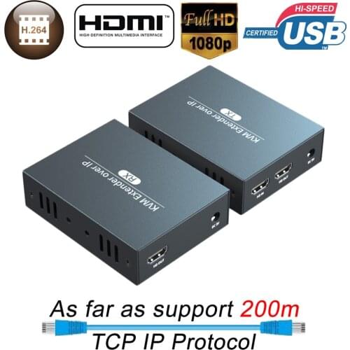 150m IP Network KVM Extender USB HDMI Support IR ZY-DT103KM HDMI KVM Extender Over TCP/IP By RJ45 UTP/STP KVM Extender CAT5 CAT6