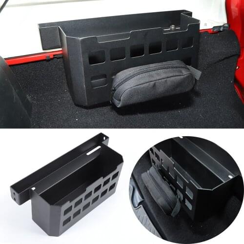 Aluminum Alloy Tail Multi-function Storage Case Trunk Box Organizer Cargo Tray For Jeep Wrangler TJ JK JL JT Gladiator 1997