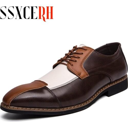 New Arrive Brand Fashion Spring Autumn New Men Brogue shoes Bullock Men Dress Shoes Man Wedding Shoes Lace-up Mixed Color Brown