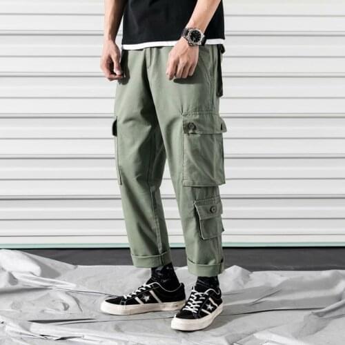 2021 New Joggers Workwear Cargo Pants Men Casual Trousers Multi-Pocket Man Sweatpants Streetwear Straight Sports Pants 3XL