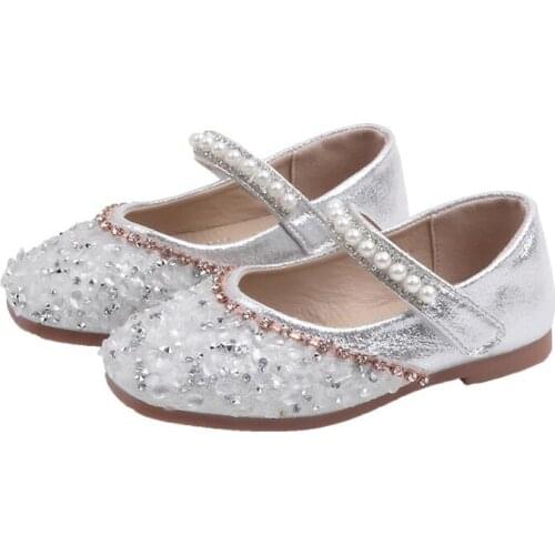 New Autumn Fashion Baby Girl Glitter Flats Children Shoes Kid Brand Leisure Shoes Soft Sequin Sweet Loafer