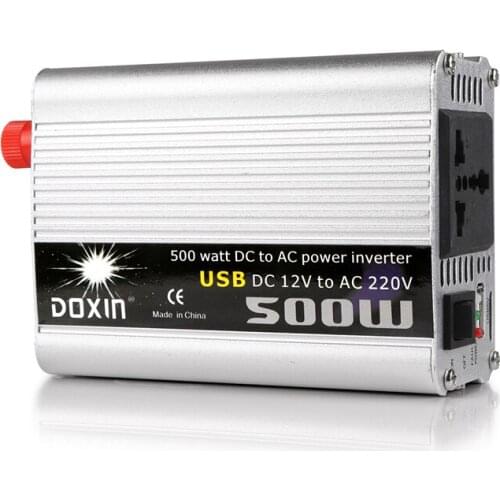 New Car Inverter Converter 500W 12v 220v 50Hz Auto Inverter 12 220 Cigarette Lighter Plug Peak Power 1000W Converter Inverter