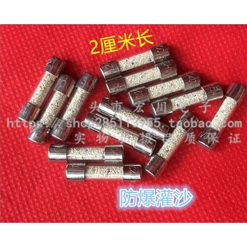 2.5A 400V imported glass fuse 5X20MM explosion-proof sand filling 2.5a fuse tube slow melting