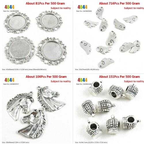 Jewelry Making Charms Wholesale Suppliers Round Cabochon Base Setting Elf Angel Wings Cupid Horse Head Crown Loose Beads