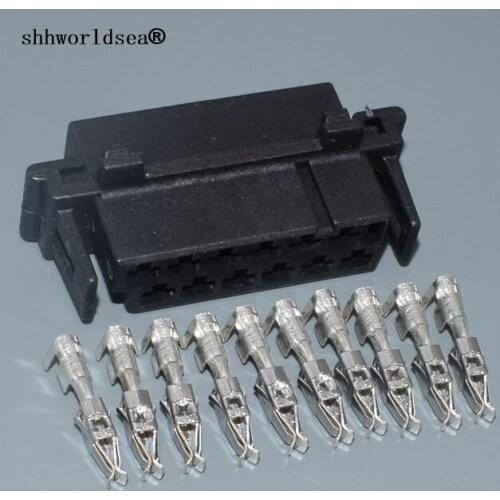 Shhworldsea 12 pin 3.5mm car electric wiring harness cable connector plug with terminals 827603-1 927458-1