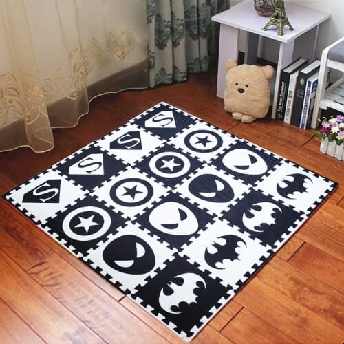 JCC 8/24pcs Hero Style Baby EVA Foam Puzzle Play Mat /kids Rugs Carpet Interlocking Mat for Children Tiles 30*30*1cm