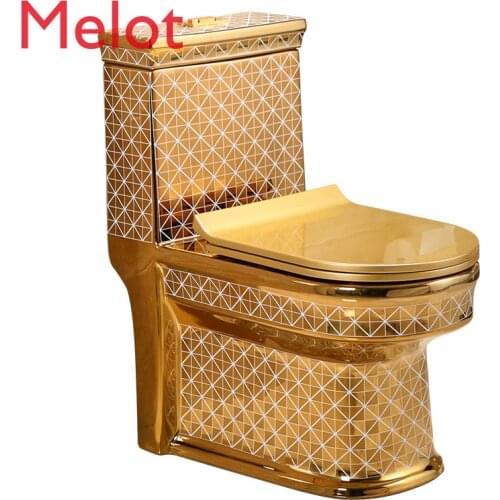Modern Sanitary Ware floor mounted bathroom ceramic gold toilet