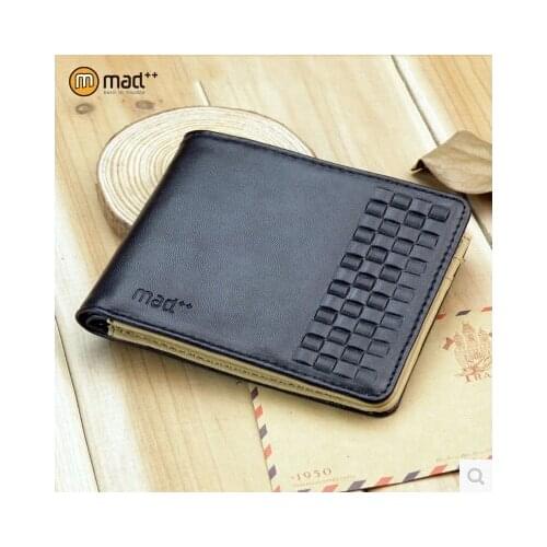 Creative Bifold men&womens casual wallet purse handmade short wallet teenage student PU wallet with coin pocket free shipping