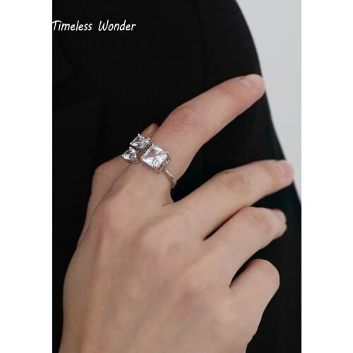 Timeless Wonder Stunning Crystal Cut Cocktail Rings Women Jewelry Punk Designer Boho Trendy Top Statement Ins Gorgeous Gift 5242