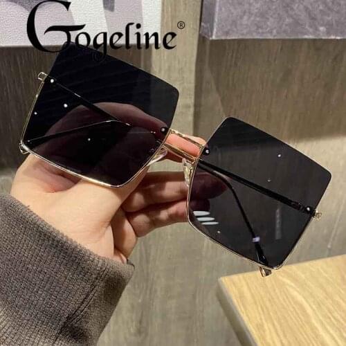 Sunglasses Women Half-frame Metal Fashion Brand Designer Eyewear Candy Gradient UV400 Colors Lens Sun Glasses Female Sexy Shades