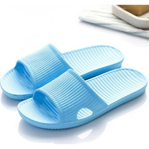 Summer Home Couple Slipper Women Indoor Floor Flat Shoes Summer Non-slip Flip Flops Bath Breathable Massage Slippers Slides EVA